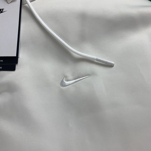 Nike Solo Swoosh Satin Anorak Jacket White Men’s size Large NEW DR0839-030 - Picture 4 of 10